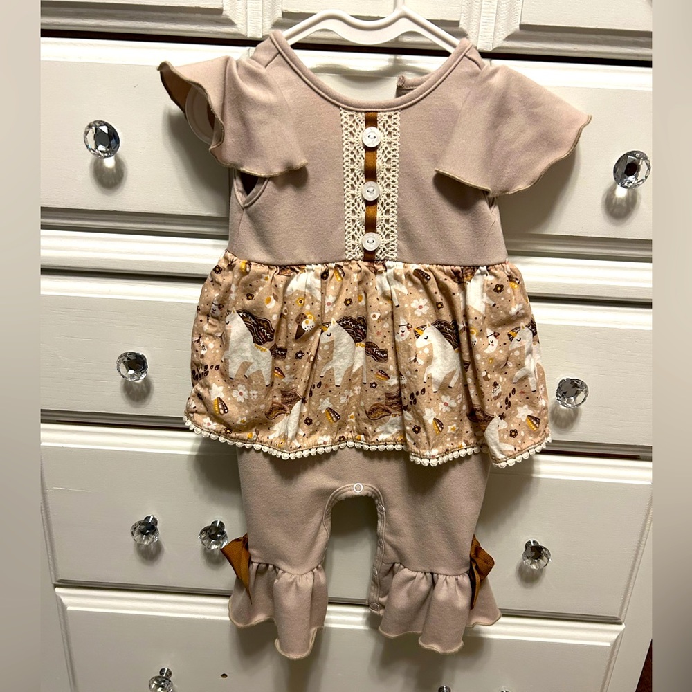 RicRac and ruffles romper